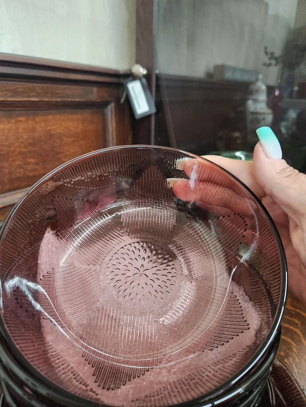 Fortecrisa Glass Dinnerware Set - Elegant Purple Bowls & Plates